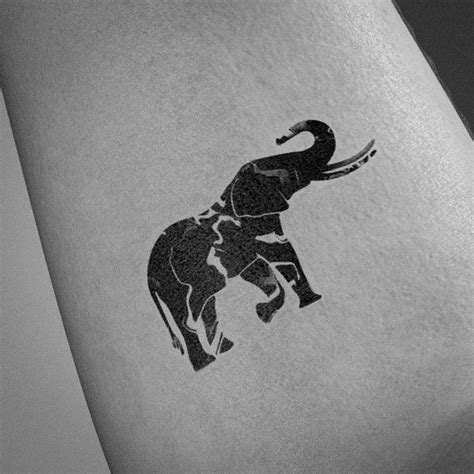 Elephant Outline Tattoo