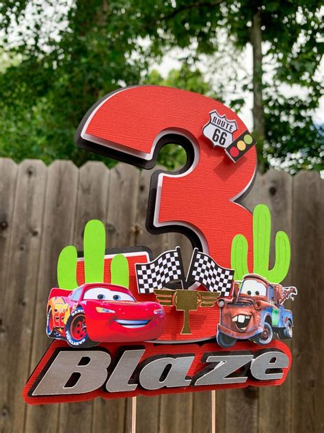 Pixar Cars Cake Topper Lightning Mcqueen Cars Cake Topper - Etsy