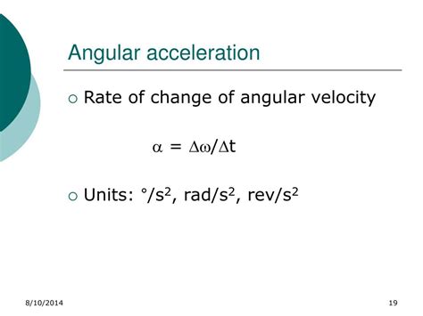 Angular Acceleration Units