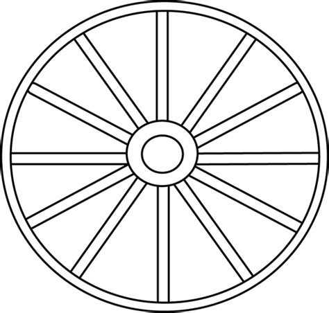 Black and White Wheel Clip Art - Black and White Wheel Image