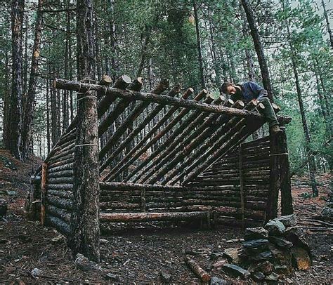 Camping | Survival | Gear on Instagram: “Bushcraft shelter in the making, only dead trees used ...