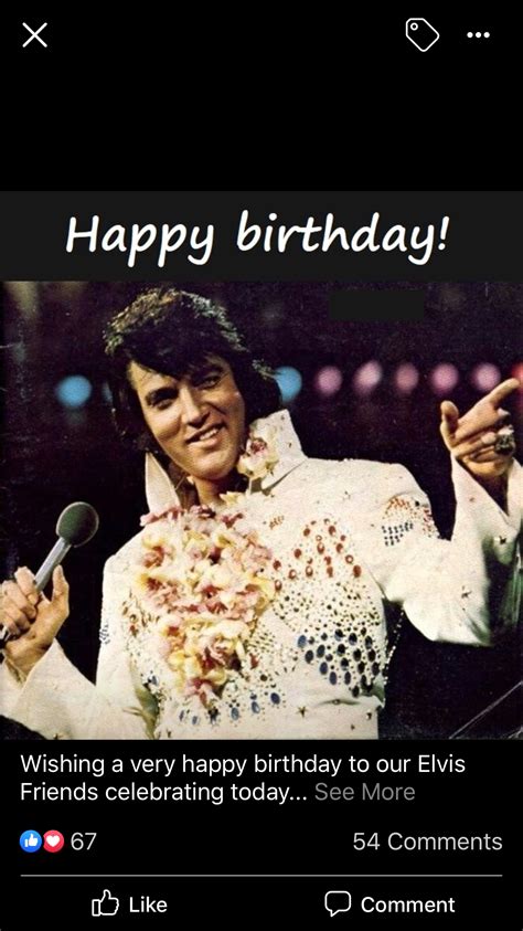 Elvis Presley Birthday Card - Happy Birthday