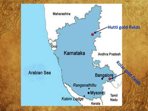 Gold deposits of karnataka