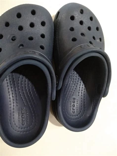 Children Iconic Crocs Comfort Dark Blue, Babies & Kids, Boys' Apparel ...