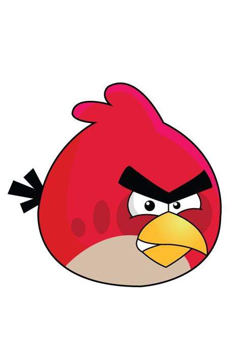 Red Angry Bird Clipart | Red angry bird, Bird clipart, Easy cartoon ...