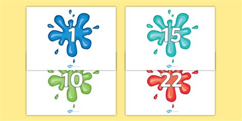 100 Splat Display Numbers | Primary Resources (teacher made)