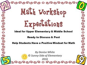 Math Workshop Expectations by Sunny-Side of Elementary | TpT