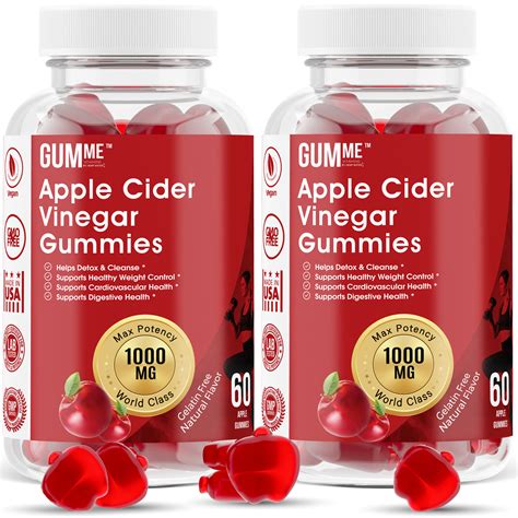 GumMe Apple Cider Vinegar Gummies Weight Loss, Lose Weight - ACV Gummy Appetite Suppressant with ...