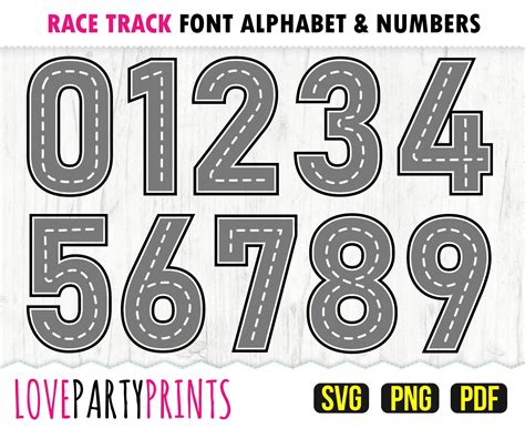 Road Font SVG PNG PDF Road Letters Svg Road Numbers Svg - Etsy UK