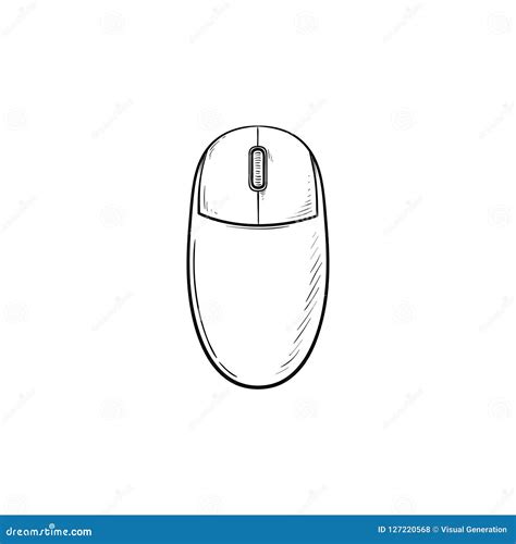 Computer Mouse Hand Drawn Outline Doodle Icon. Stock Vector ...