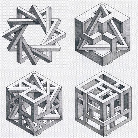 Isometric Grid Printable Template Isometric Printable Grid - Etsy Canada | Dibujos de geometria ...