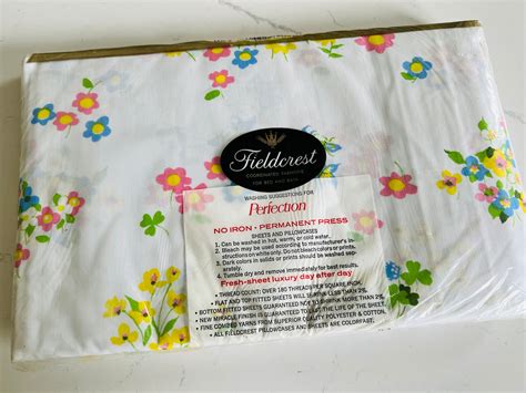 Vintage Fieldcrest Full Flat Sheet Unused in Original Package - Etsy