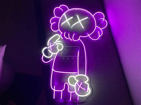 🔥 Download Kaws Led Neon Sign Signs Wallpaper Nature iPhone by @danielspencer | Kaws Purple ...