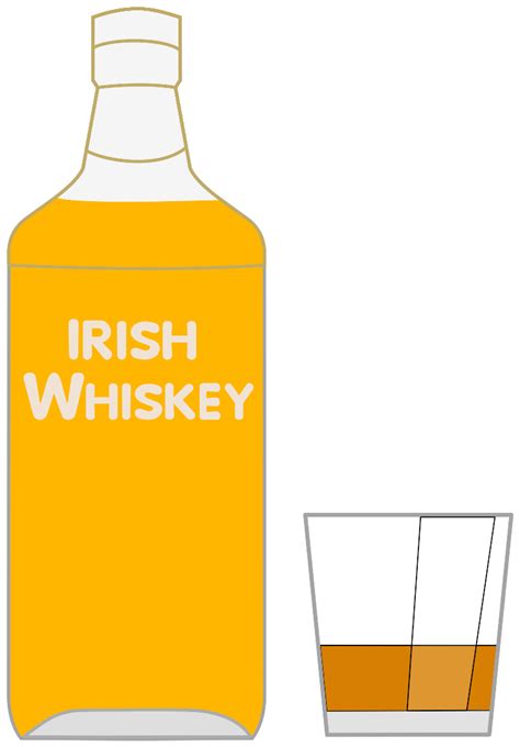 Bottle Of Irish Whiskey And A Glass – PermaClipart