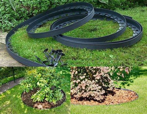 Garden Garden Edging Versatile Plastic Garden Border 10m + 60 Pegs ...