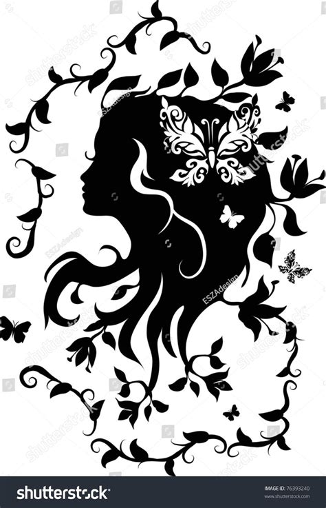 Doodle grafic drowing of beautifull woman with flowers in her hair #Ad , #AFFILIATE, #drowing# ...