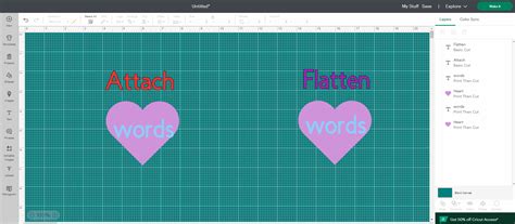 Attach vs Flatten : r/cricut