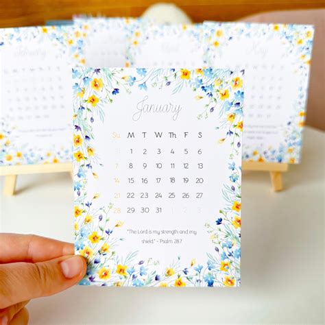 Beautiful Calendar With Bible Verses Printable Inspirational Christian ...