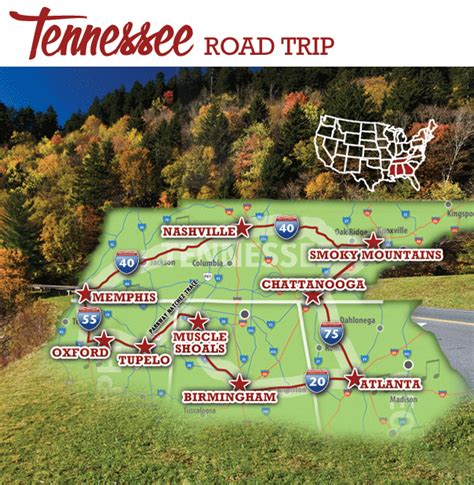 Tennessee State Itinerary : The Deep South USA Visitor Guide