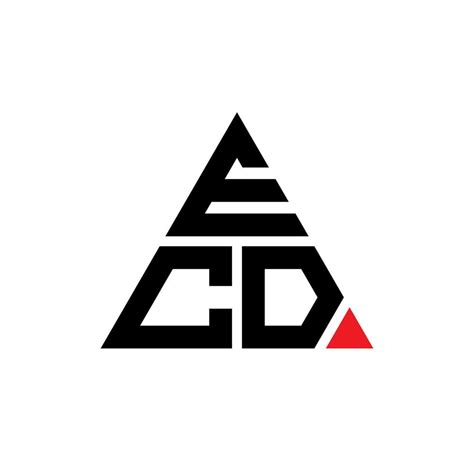 ECD triangle letter logo design with triangle shape. ECD triangle logo design monogram. ECD ...