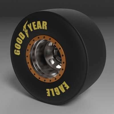 Rear Wheel from Top Fuel Dragster - 3D Model by CosplayItemsRock