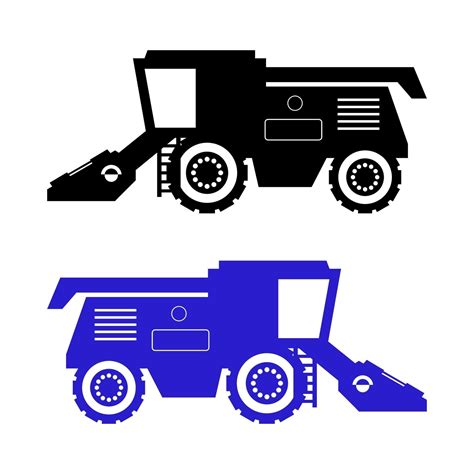 Set Of Harvester Combine On White Background 2150070 Vector Art at Vecteezy