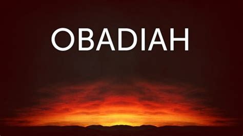 Obadiah - Logos Sermons