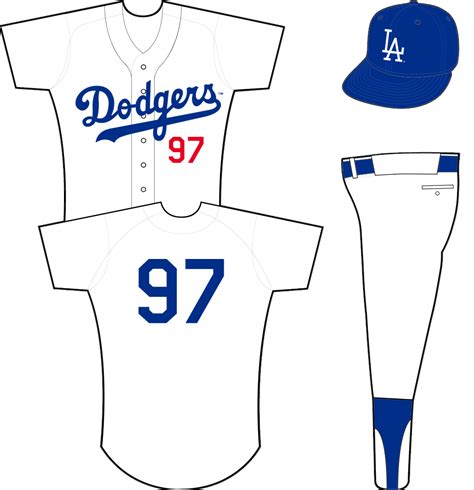 Los Angeles Dodgers Uniform - Home Uniform - National League (NL ...