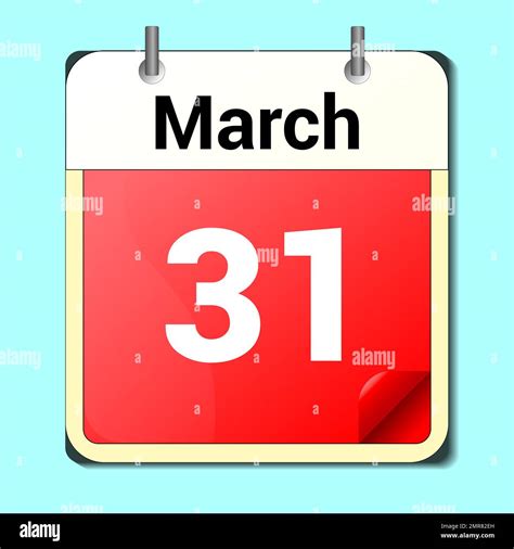 day on the calendar, vector image format, March 31 Stock Vector Image & Art - Alamy