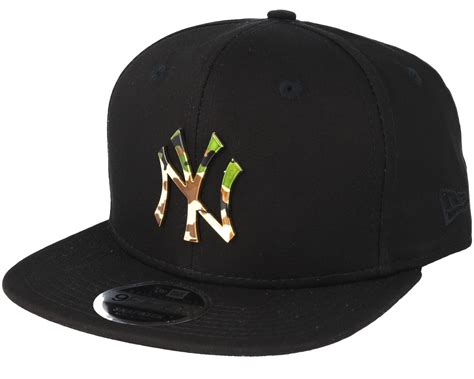 New York Yankees Camo Metal Logo Black Snapback - New Era - Gorras ...