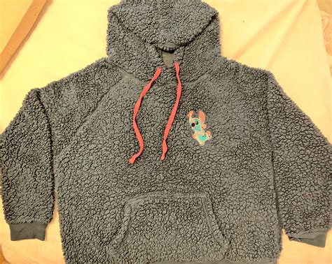 Disney Lilo and Stitch Fleece Hoodie Womens XL Blue w… - Gem