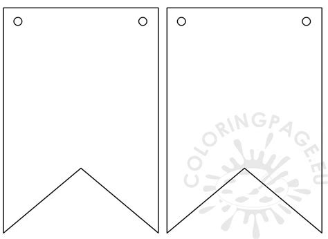 Printable Pennant Flag Shape | Coloring Page