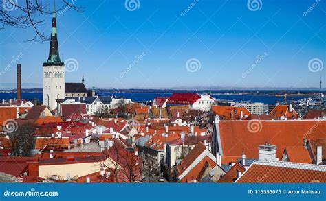 Tallinn Skyline, Estonia. Aerial View of Tallinn. Tallinn Old Town ...