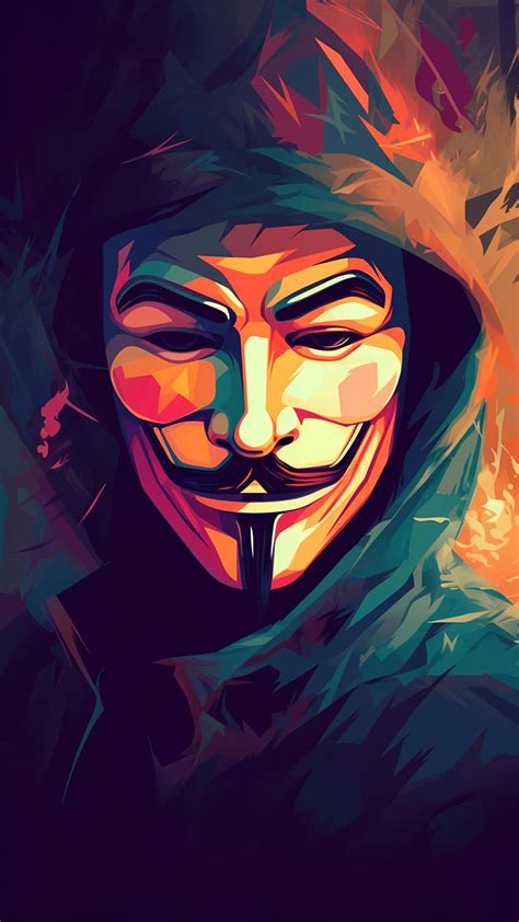 Anonymous Mask Art iPhone Wallpaper 4K - iPhone Wallpapers