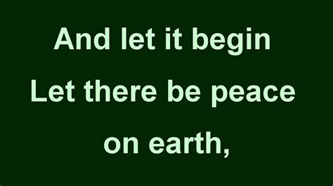 LET THERE BE PEACE ON EARTH - YouTube