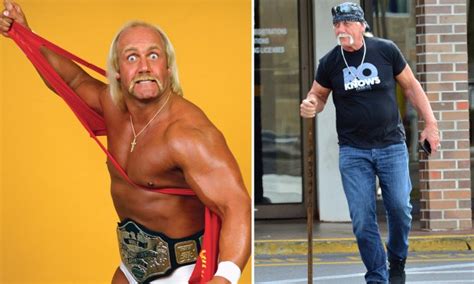 Hulk Hogan pictured walking with stick days after it was claimed he had ...