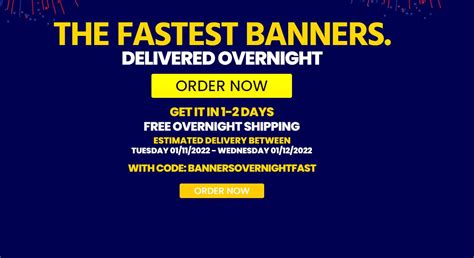 Free Overnight Shipping on Banners - Banners Overnight