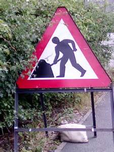 UK Temporary Road Work Sign © Gary :: Geograph Britain and Ireland