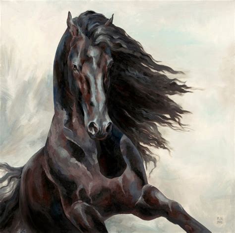 Items similar to Friesian Horse Original Oil Painting on Etsy