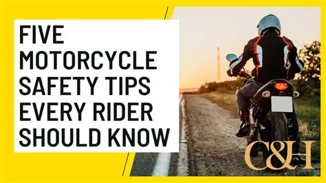 Five Motorcycle Safety Tips Every Rider Should Follow