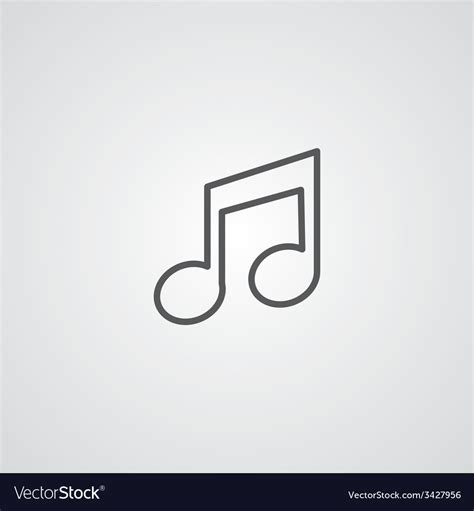 Music outline symbol dark on white background logo