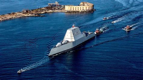 The U.S. has sent its most advanced stealth destroyer USS Zumwalt to the coast of China to ...