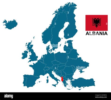 Albania flag outline Cut Out Stock Images & Pictures - Alamy