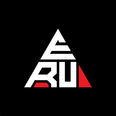 ERU triangle letter logo design with triangle shape. ERU triangle logo design monogram. ERU ...