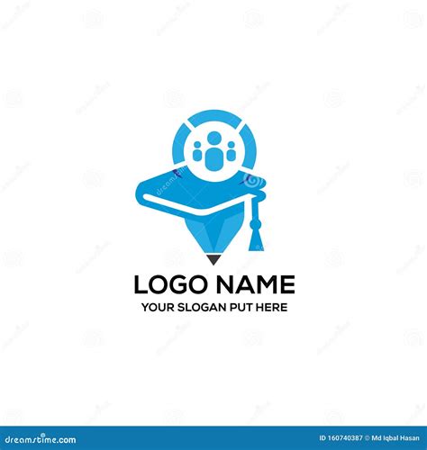 Educational or Academy Logo Design Template Stock Vector - Illustration ...