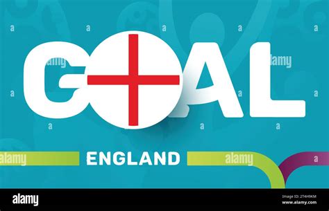 England flag and slogan goal on european 2020 Vector Image Stock Vector ...