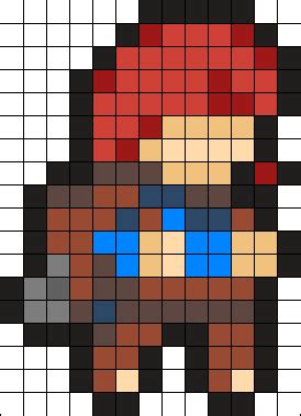 Madeline Sprite | Celeste Perler Bead Pattern | Bead Sprites | Characters Fuse Bead Patterns