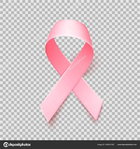 Breast cancer awareness pink ribbon over transparent background Stock ...