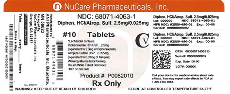 DIPHENOXYLATE HYDROCHLORIDE AND ATROPINE SULFATE tablet