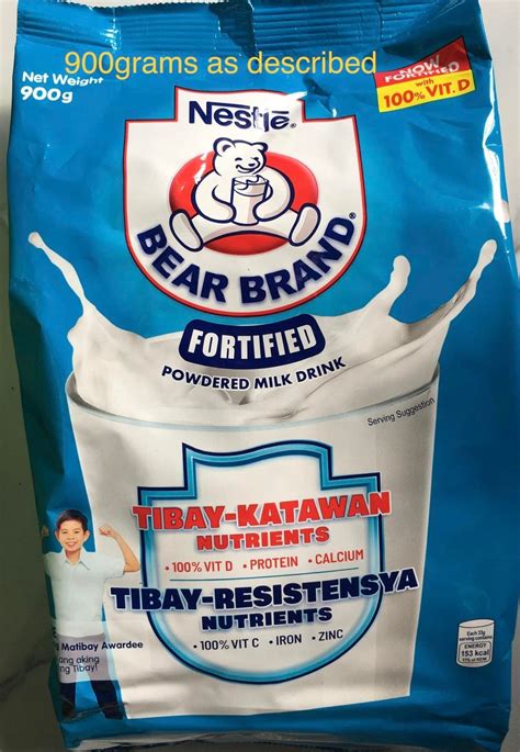 Buy Bear Brand Fortified Powdered Milk Drink w/Iron, Zinc & C 900gr (Philippines) Online at ...